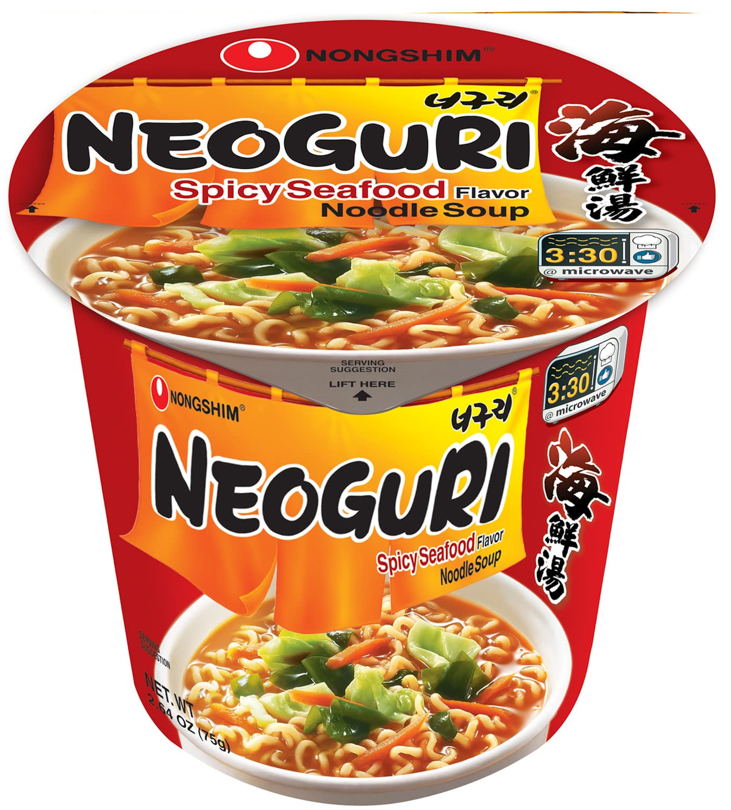 NONGSHIM Neoguri Cup Noodles Spicy Seafood Flavor