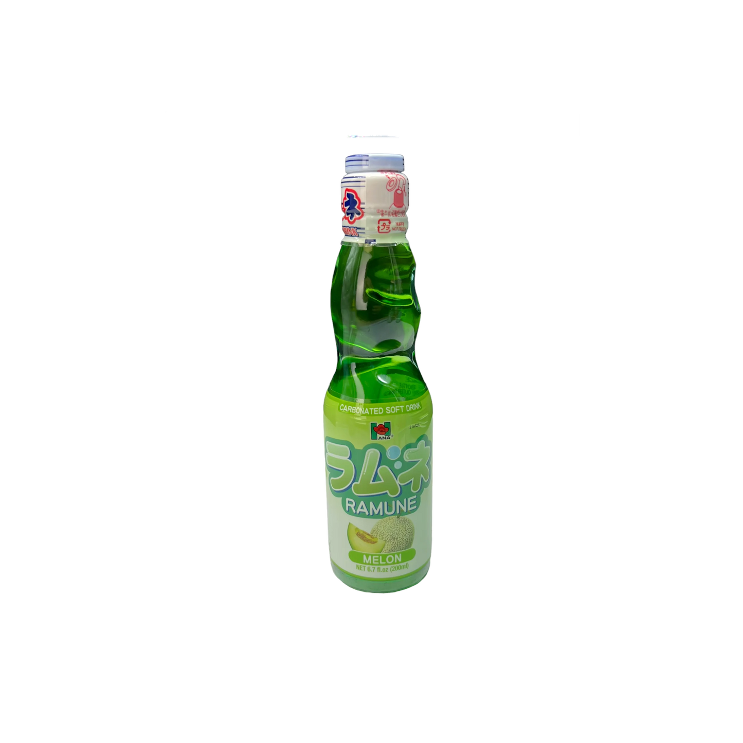 Hana Ramune Carbonated Beverage Melon Flavor 200ml