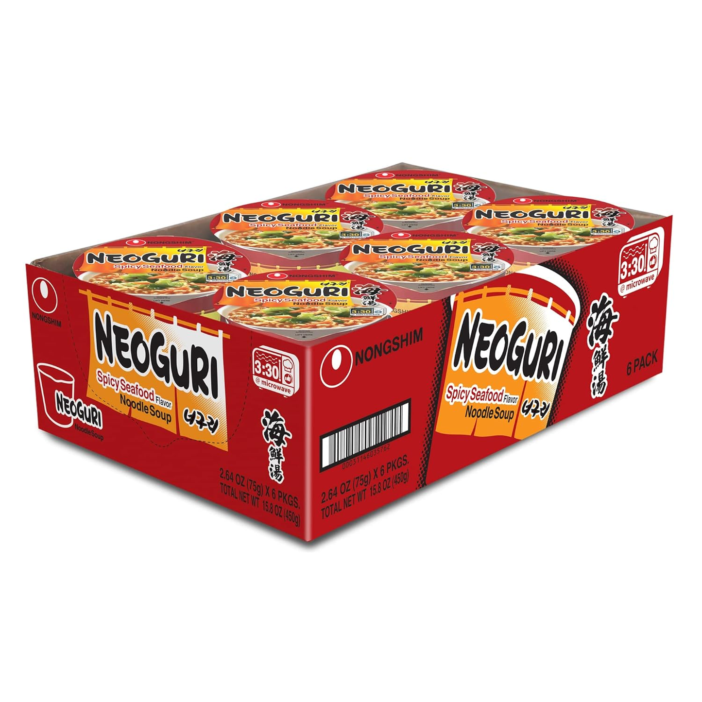 NONGSHIM Neoguri Cup Noodles Spicy Seafood Flavor