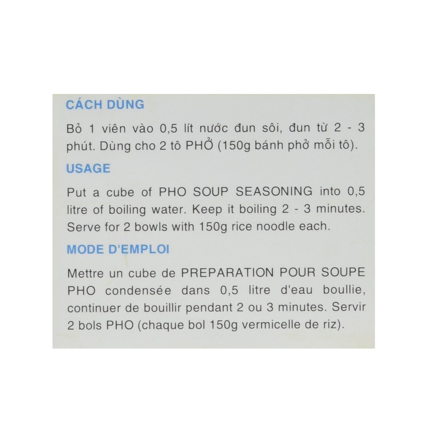 Bao Long Pho Spice Cubes, Beef Flavor Soup Seasoning 75g