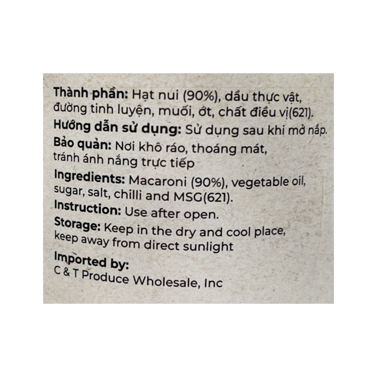 CT Choice Crispy Fried Macaroni 200g