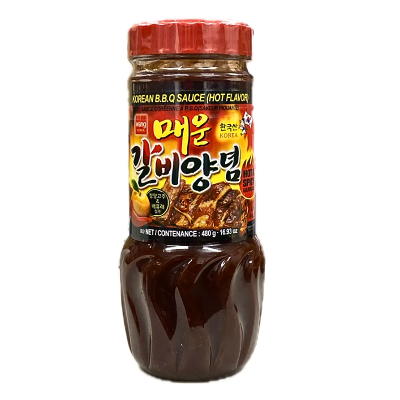 Wang Korean BBQ Sauce Hot & Spicy Marinade 480g