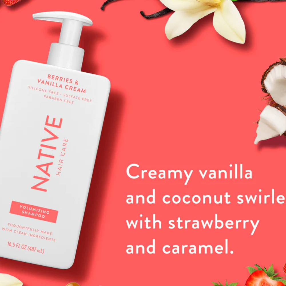 Native Berries and Vanilla Cream Shampoo and Conditioner Set, 8.25 Ounce (Pack of 2), Pink