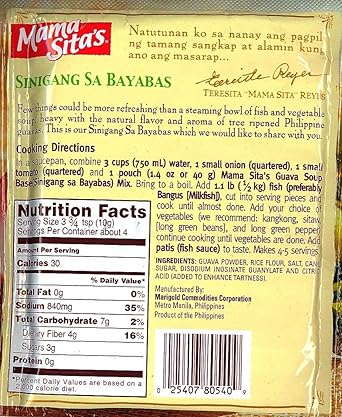 Mama Sita's Guava Soup Base (Sinigang Sa Bayabas) Mix 1.4oz
