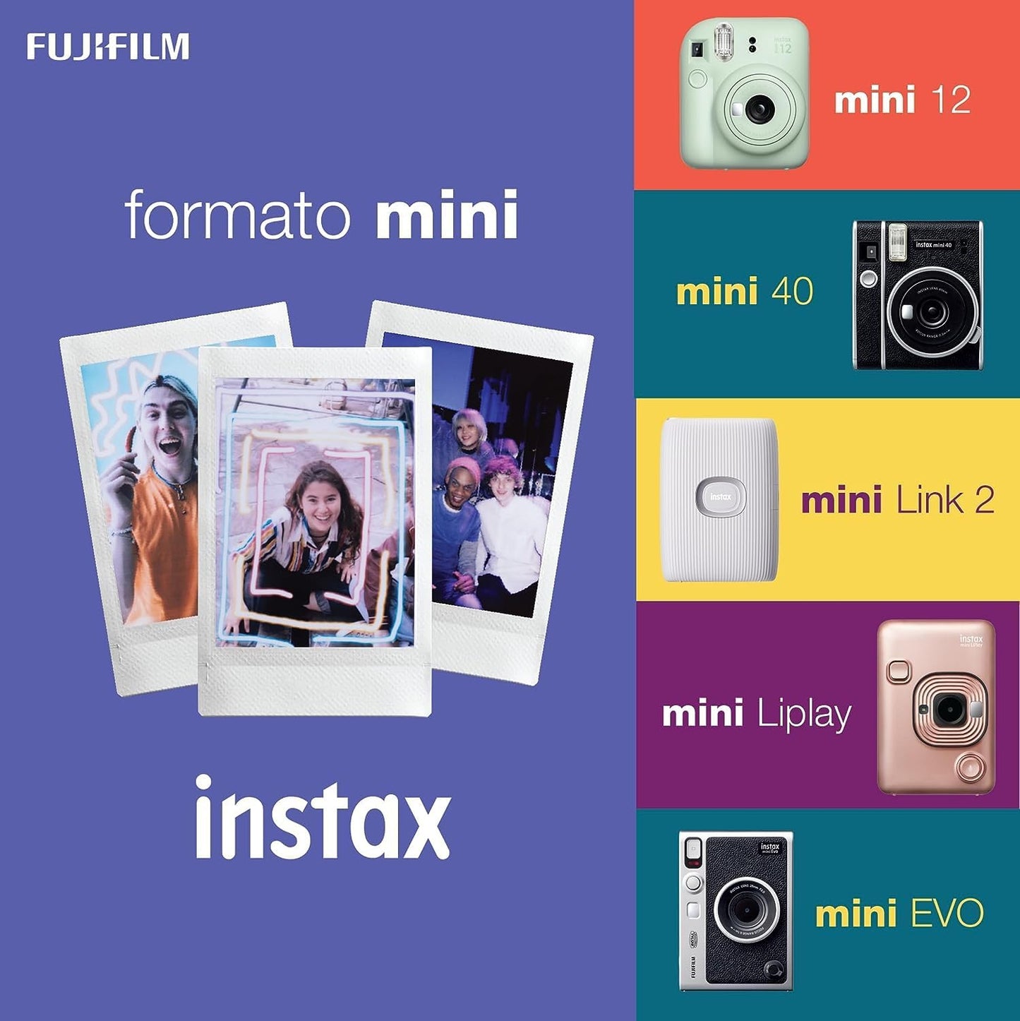 Fujifilm - Instax Mini Instant Film - 10 Sheets x 5 Packs (Total 50 Shoots)