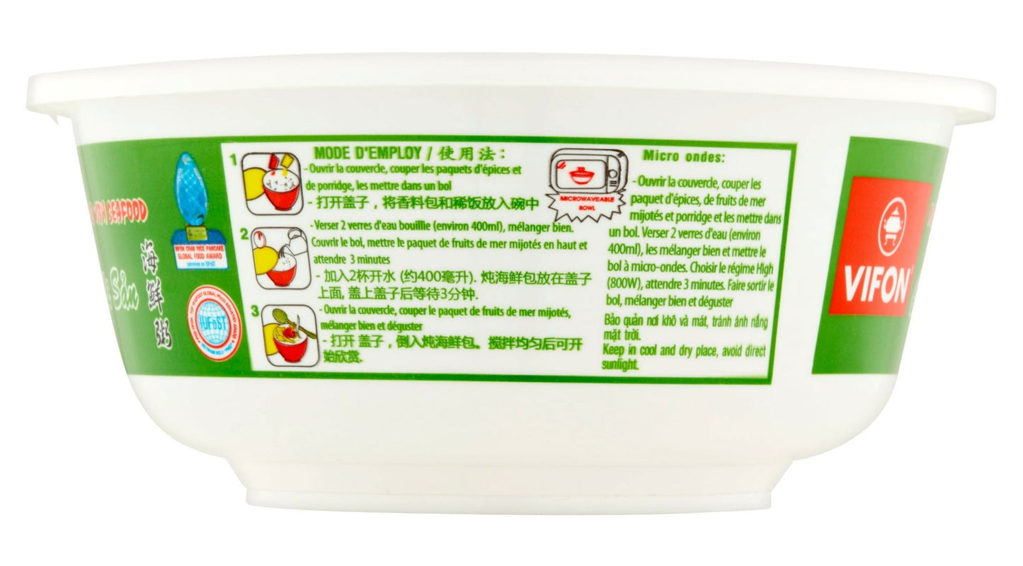 Vifon Instant Porridge with Seafood 6 packs 25.2oz