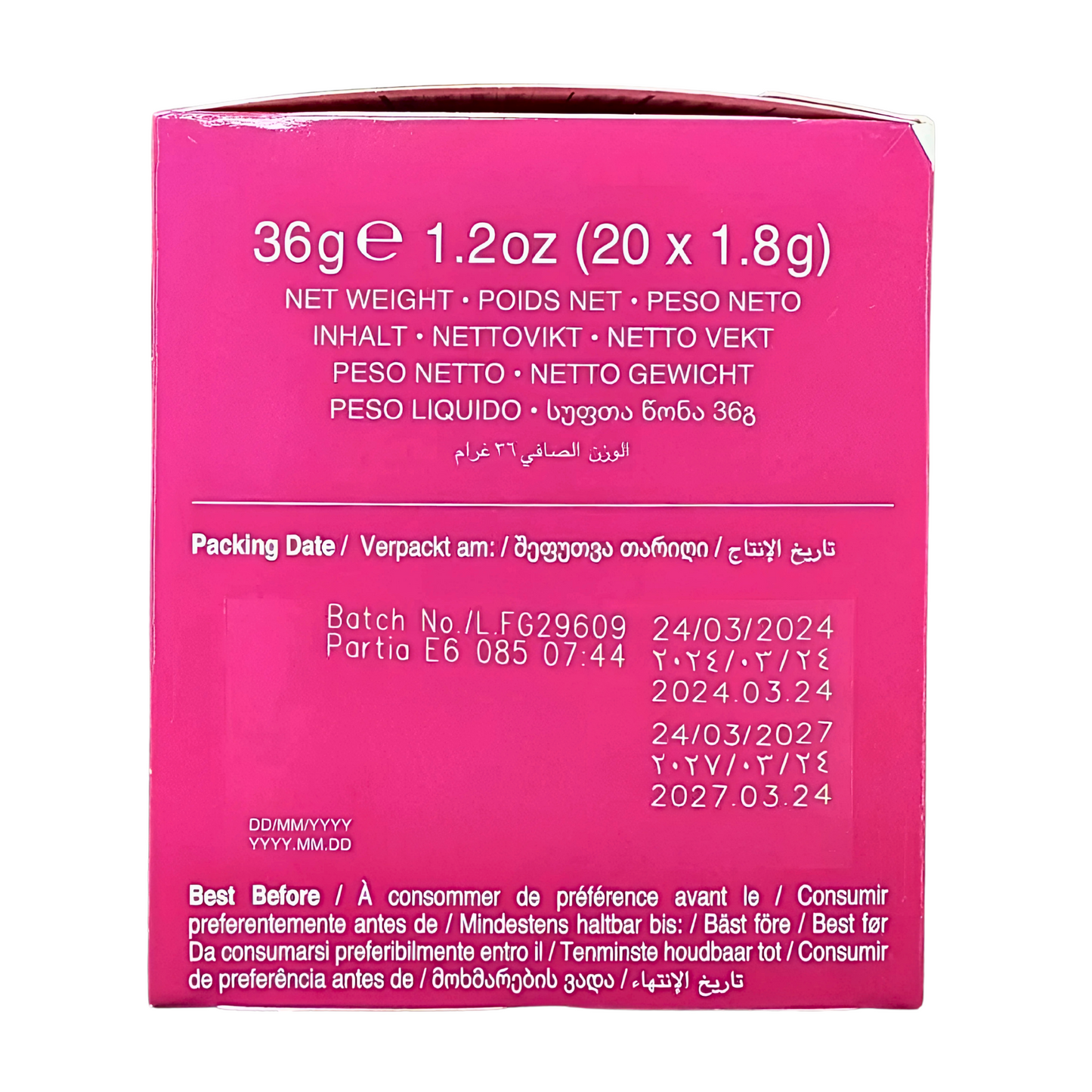 AHMAD TEA - Peach & Raspberry Herbal (20 Tea Bags)
