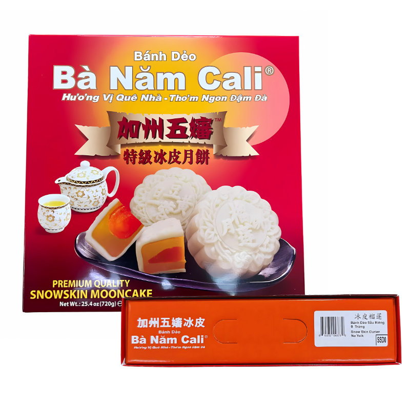 BaNam Cali Mooncake SnowSkin Durian 0 Yolk 25.40oz