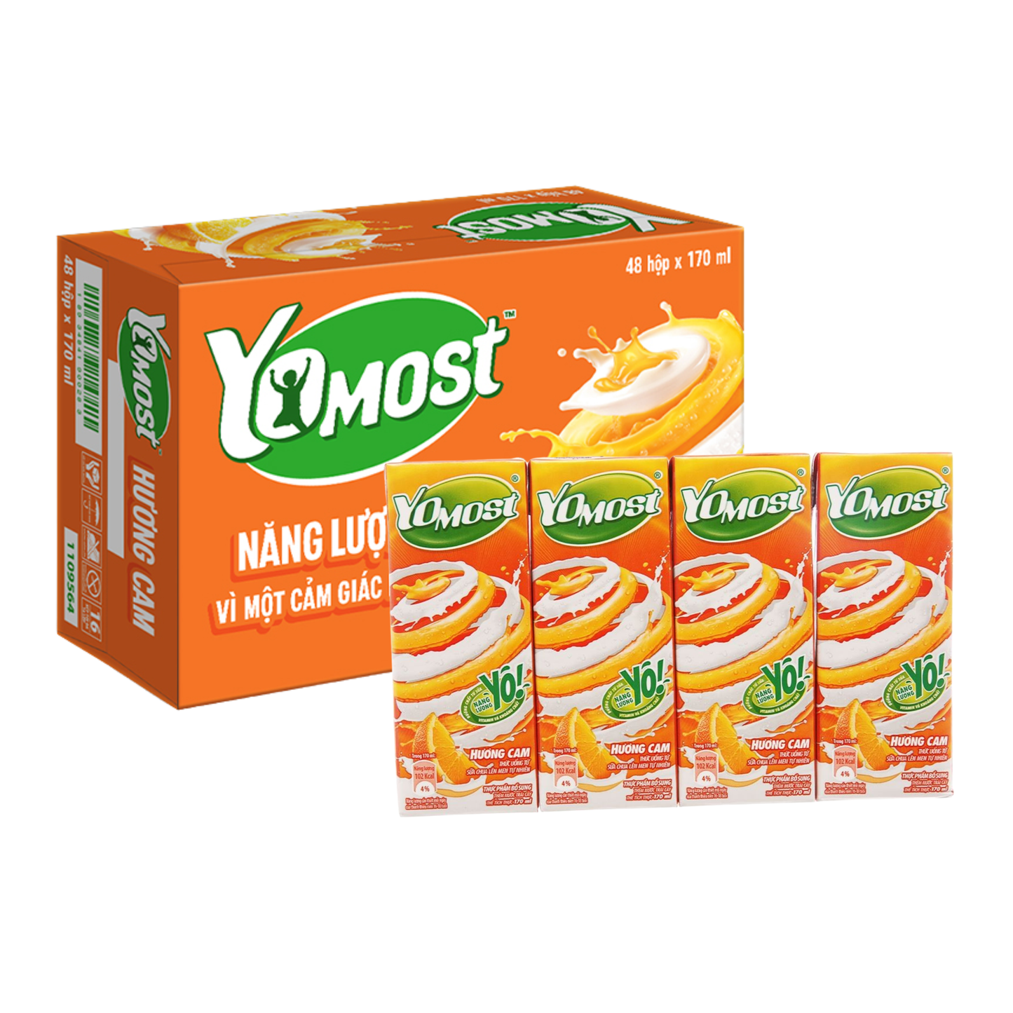Yomost Yogurt Drink Orange Flavor 170ml