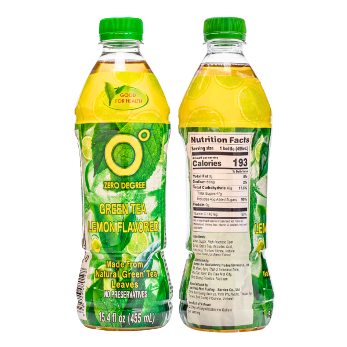 Zero Degree Green Tea Lemon Flavored15.4oz