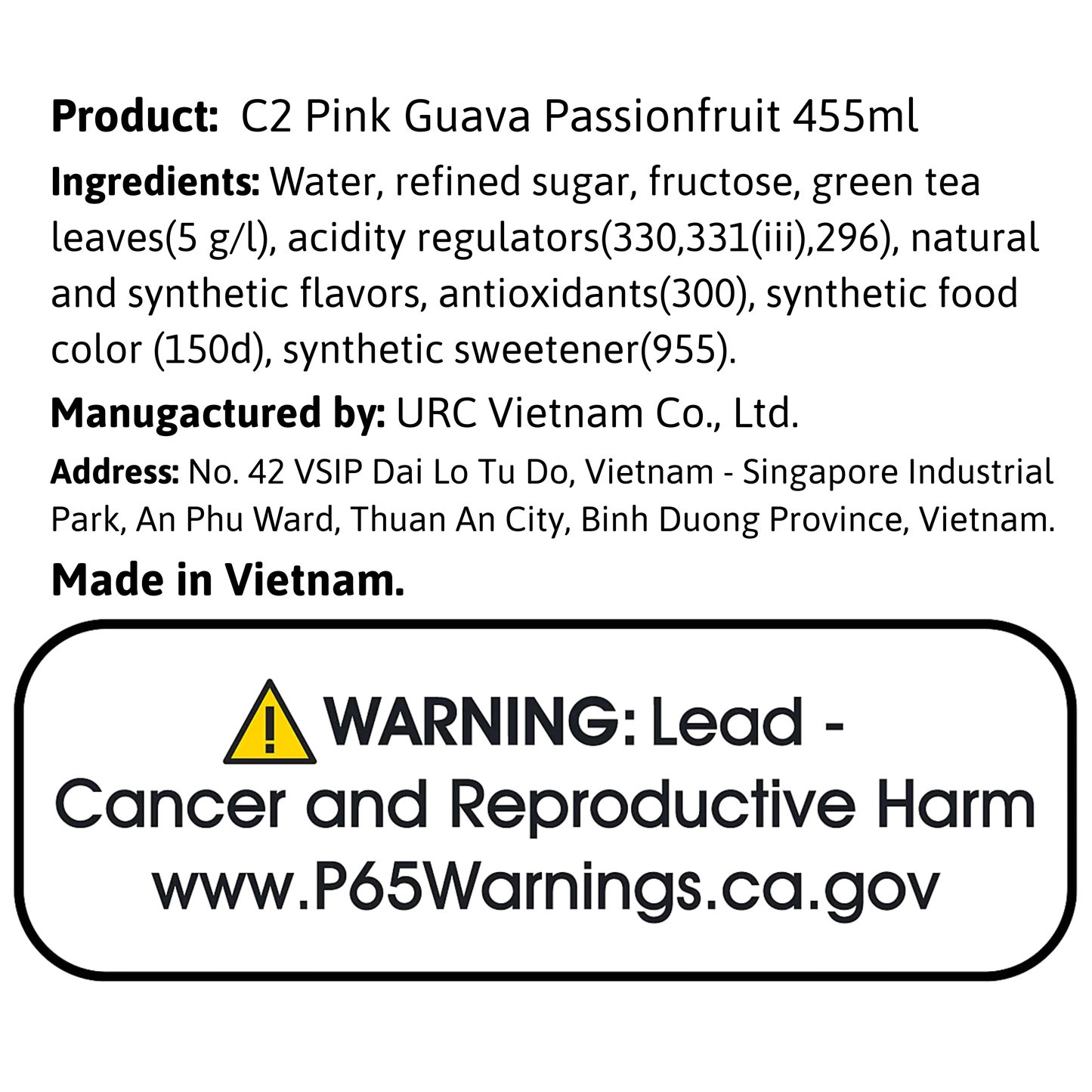 C2 Pink Guava Passionfruit 455ml