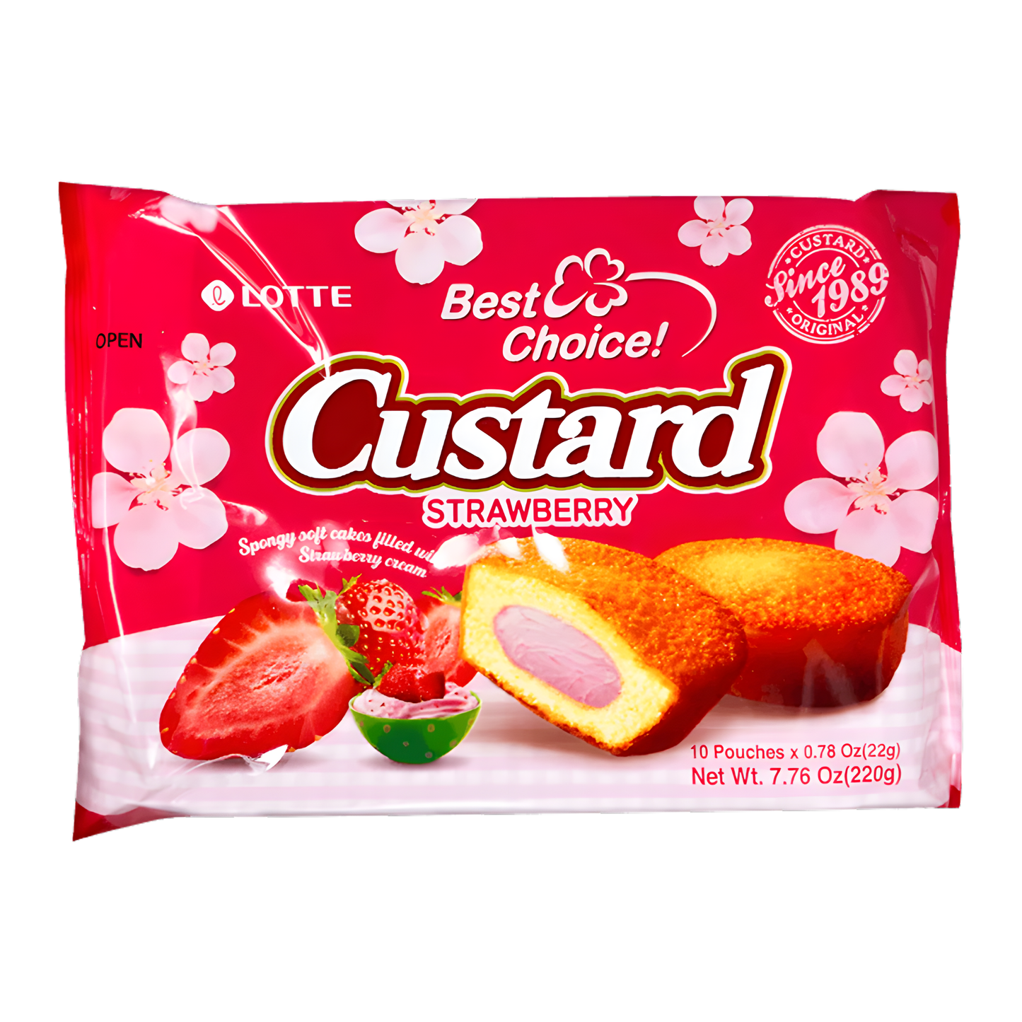 Lotte Custard Strawberry 7.76oz