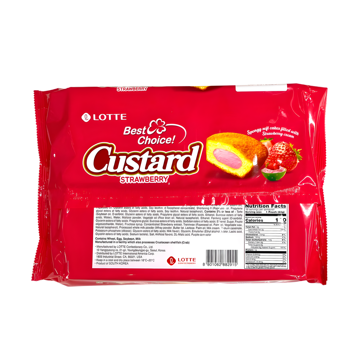 Lotte Custard Strawberry 7.76oz