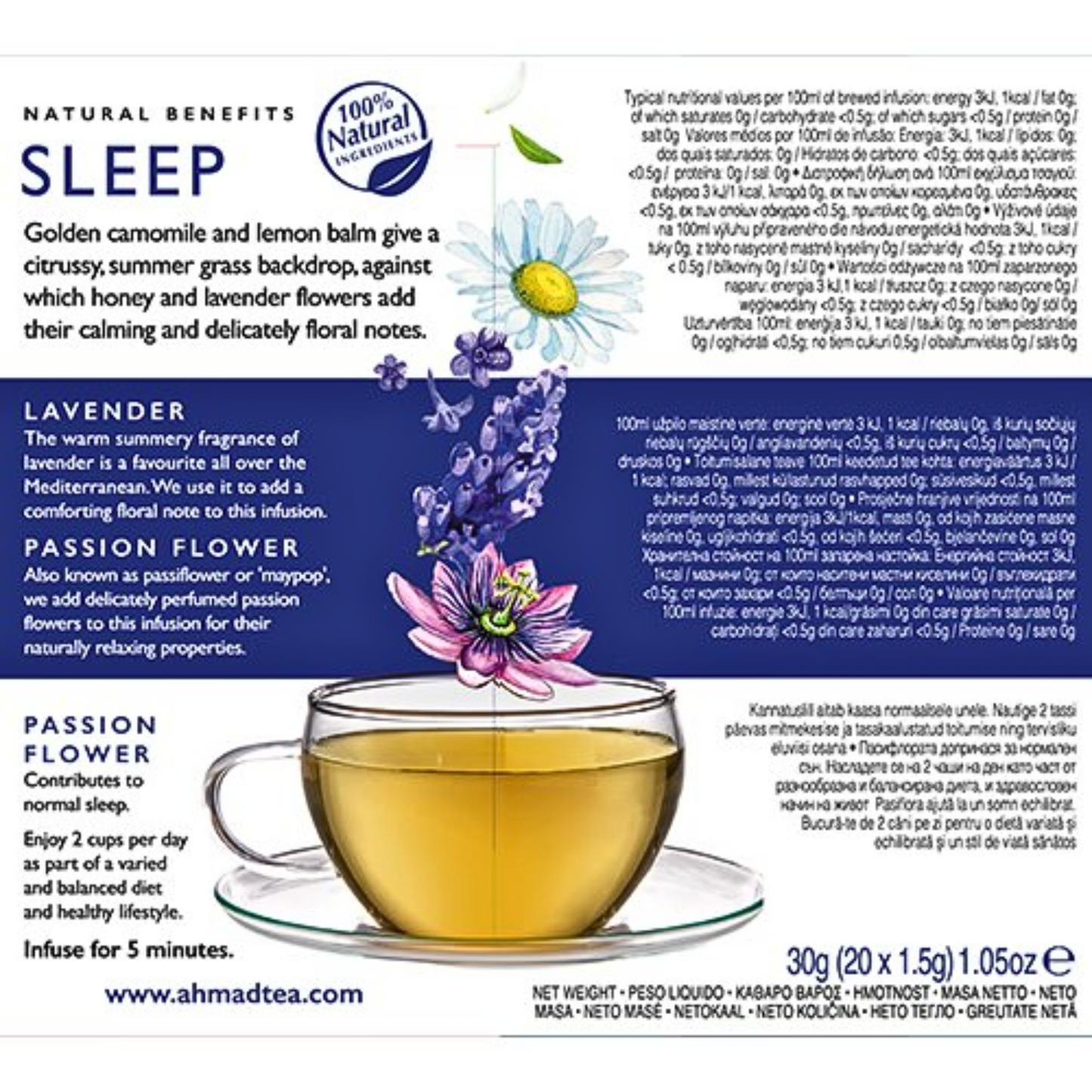 AHMAD TEA - 'Sleep' Infusion-Herbal Tea(20TeaBags)