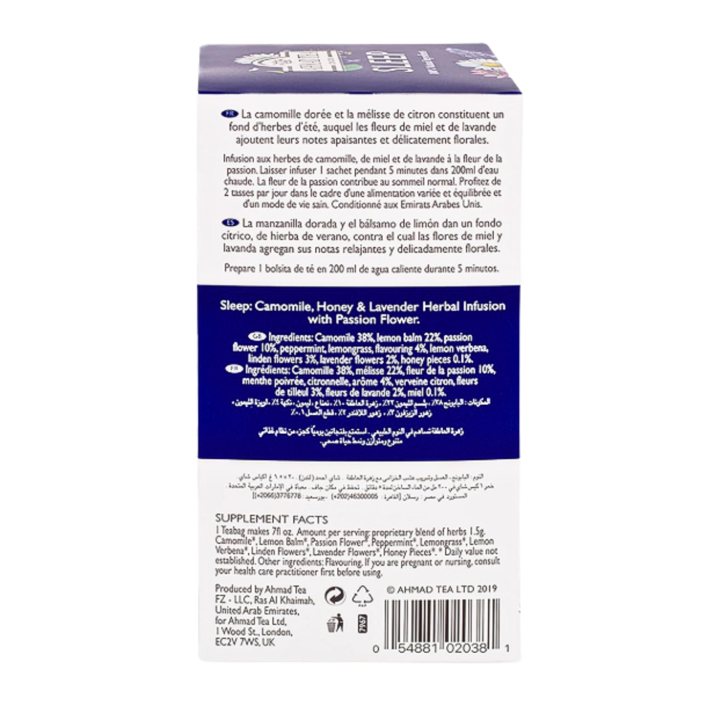 AHMAD TEA - 'Sleep' Infusion-Herbal Tea(20TeaBags)