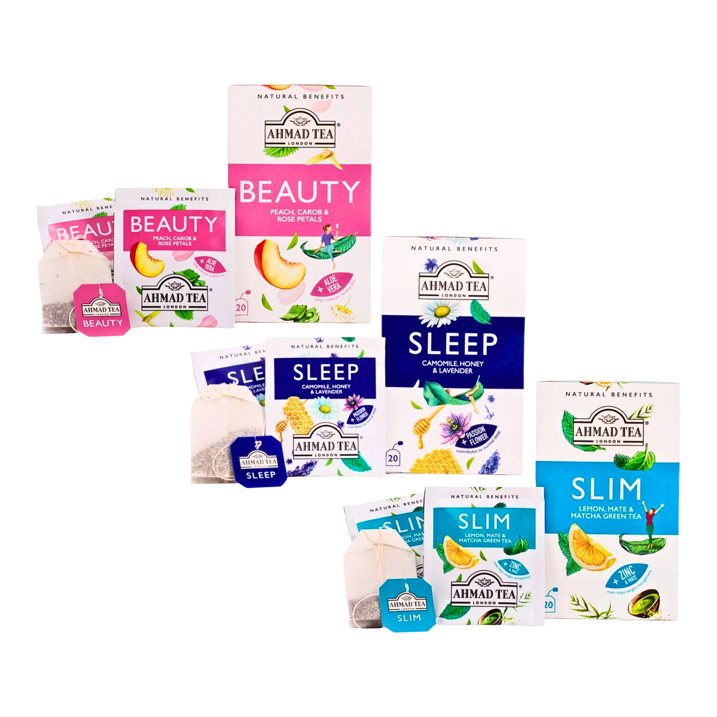 AHMAD Tea Combo - Beauty, Sleep, Slim