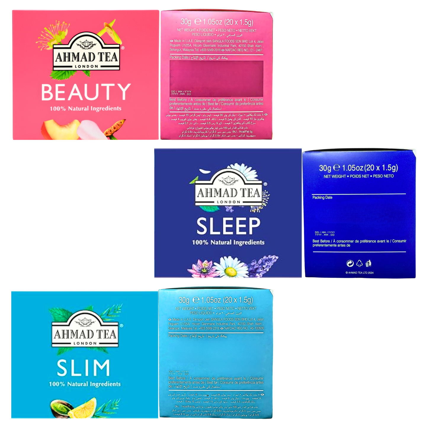 AHMAD Tea Combo - Beauty, Sleep, Slim