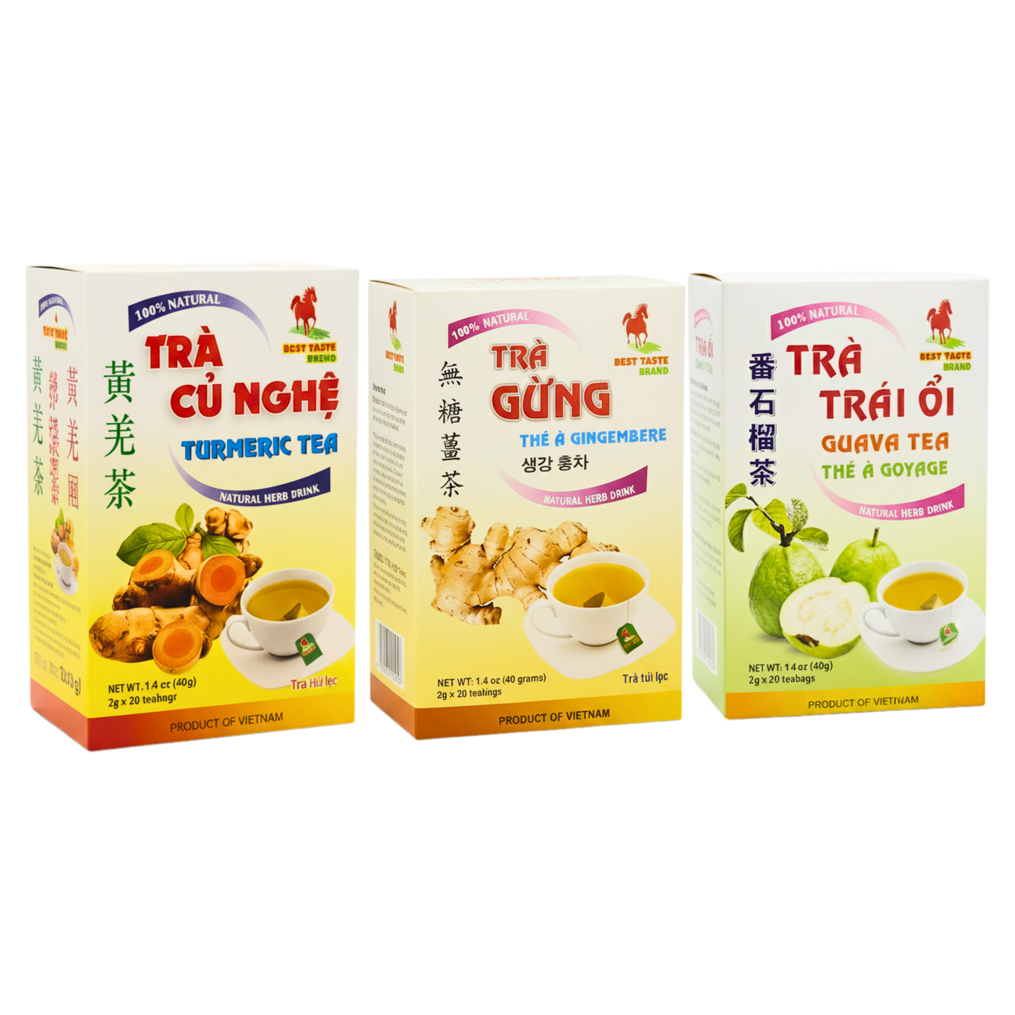 BestTasteTea Combo-Ginger,Guava,Turmeric