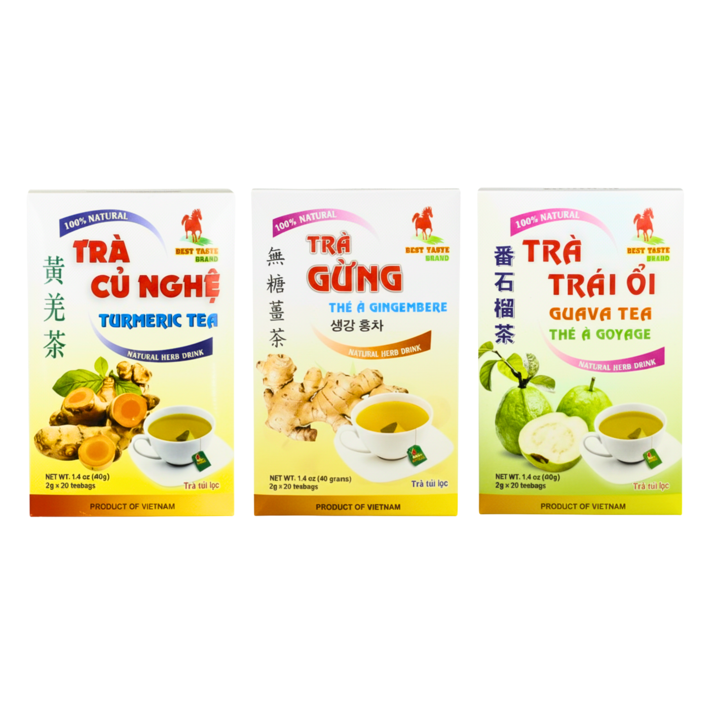 BestTasteTea Combo-Ginger,Guava,Turmeric