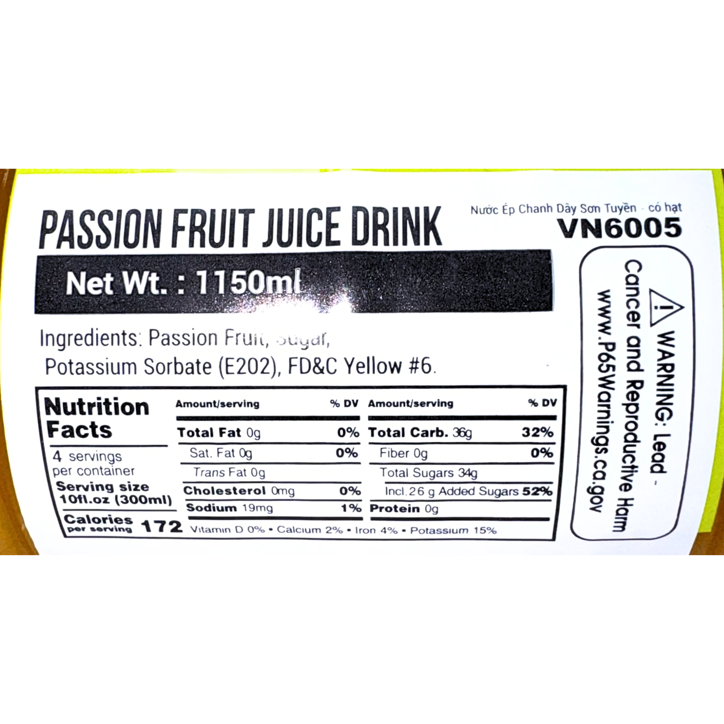 Son Tuyen Passion Fruit Juice 40.6oz