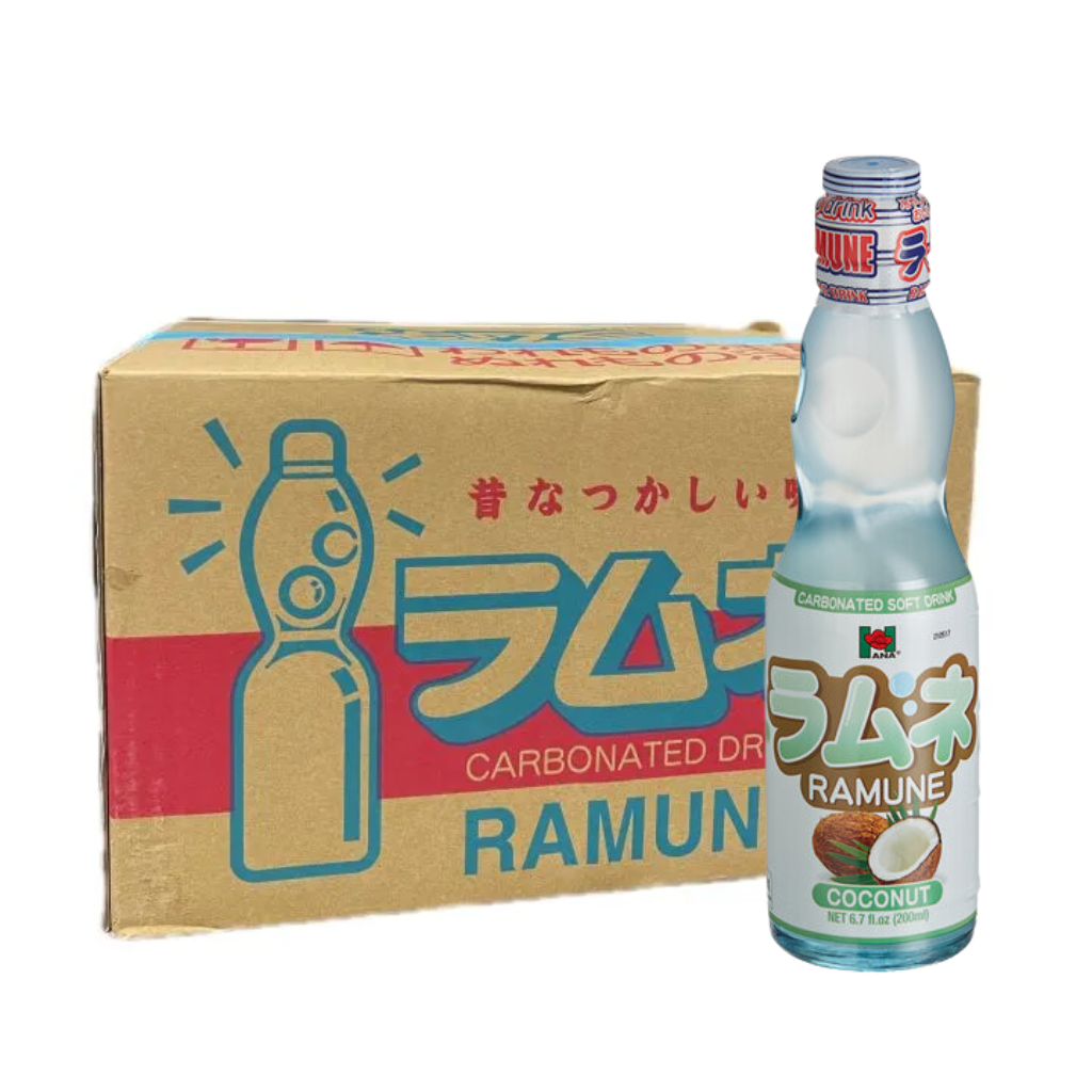 Hana Ramune Carbonated Beverage Coconut Flavor 200ml
