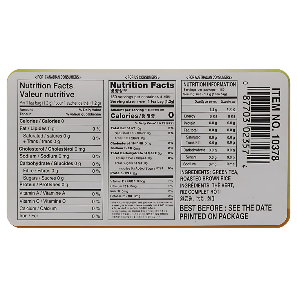 Surasang Green Tea With Roasted Brown Rice Tea 6.35oz