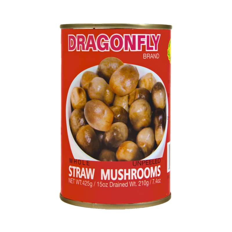 Dragonfly Unpeeled Straw Mushrooms 425g