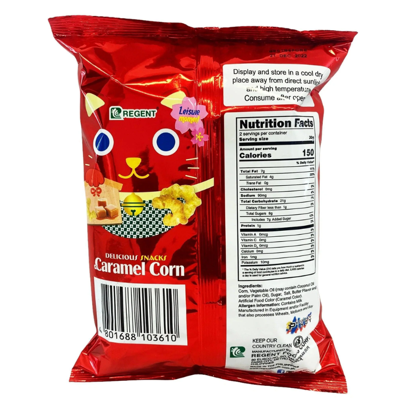 Regent Caramel Corn Snack 60g