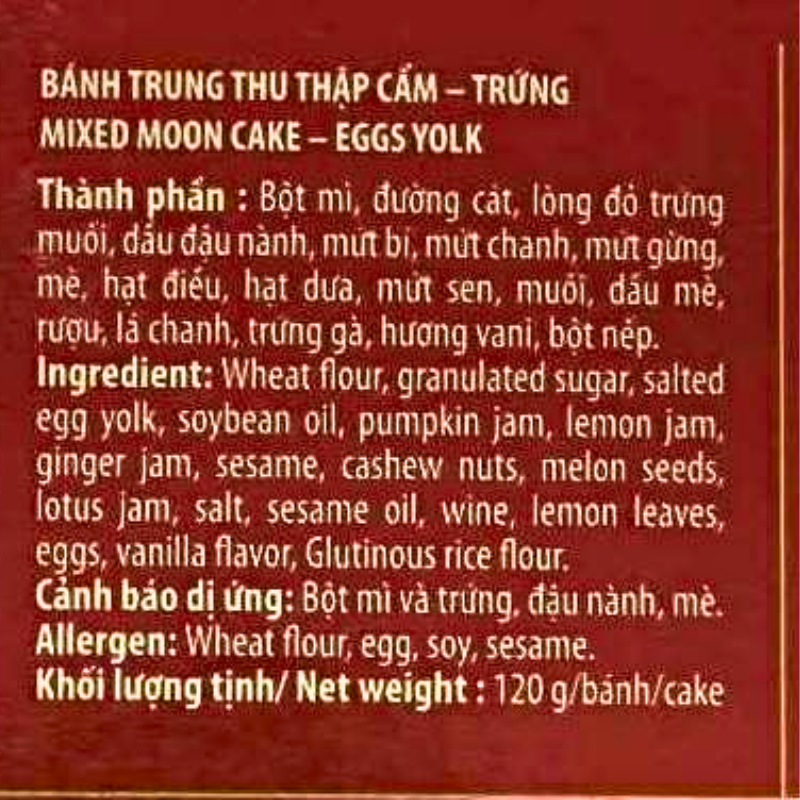 HappyElephant MoonCake Mixed - Eggs Yolk 480g