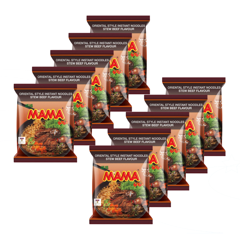MAMA Noodles Beef Stew Instant Spicy Noodles Delicious Thai Flavors