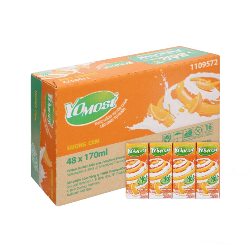 Yomost Yogurt Drink Orange Flavor 170ml