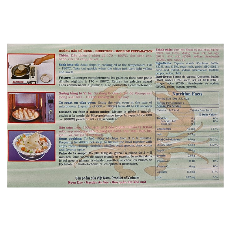 Sa Giang Special Crab Crackers in Box 200g