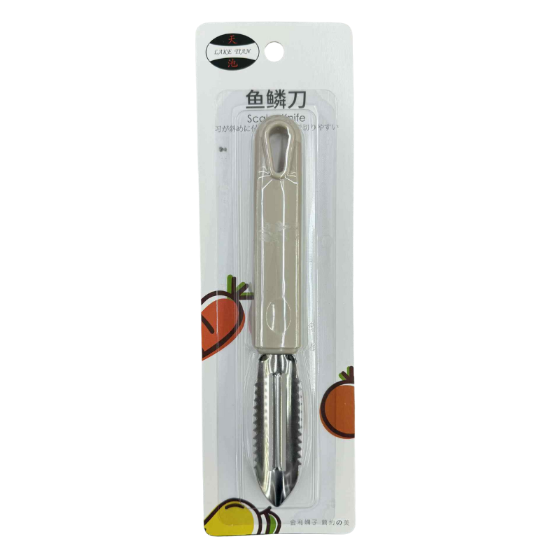 LakeTian Plastic-Handled Peeler & Scaler Knife