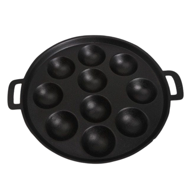 Non-Stick Vietnamese 'Banh Khot' Pan 10 Holes+ Lid