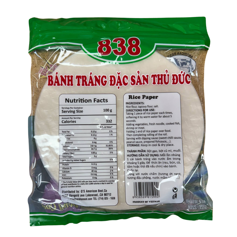 AB Rice Paper 22cm 12 oz