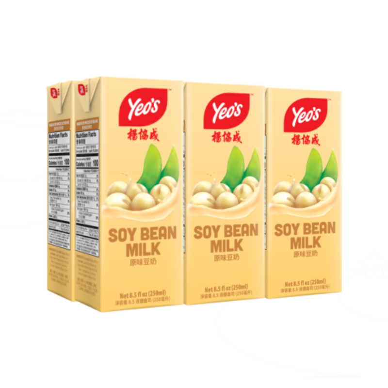 Yeo's Soy Bean Milk 250ml Pack of 6