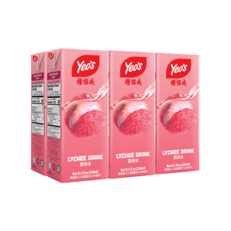 Yeo's Lychee Drink 250ml Pack of 6