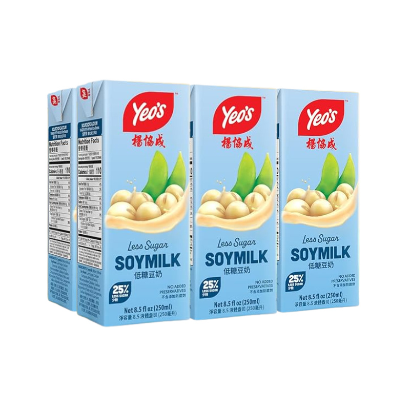 Yeo's Less Sugar Soy Milk 250ml Pack of 6