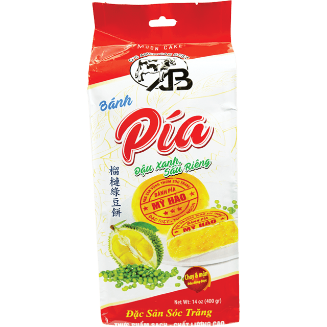 AB Brand Pia Cake Mung Bean - Durian 14 oz - A&E Foodstore