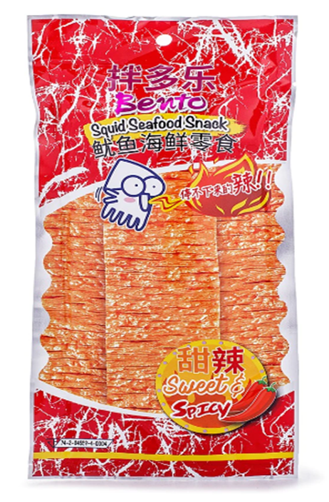 Bento Squid Seafood Snack スパイシーラープ 20個入り Bento Squid Snack Sweet & Spicy 20g | Thai