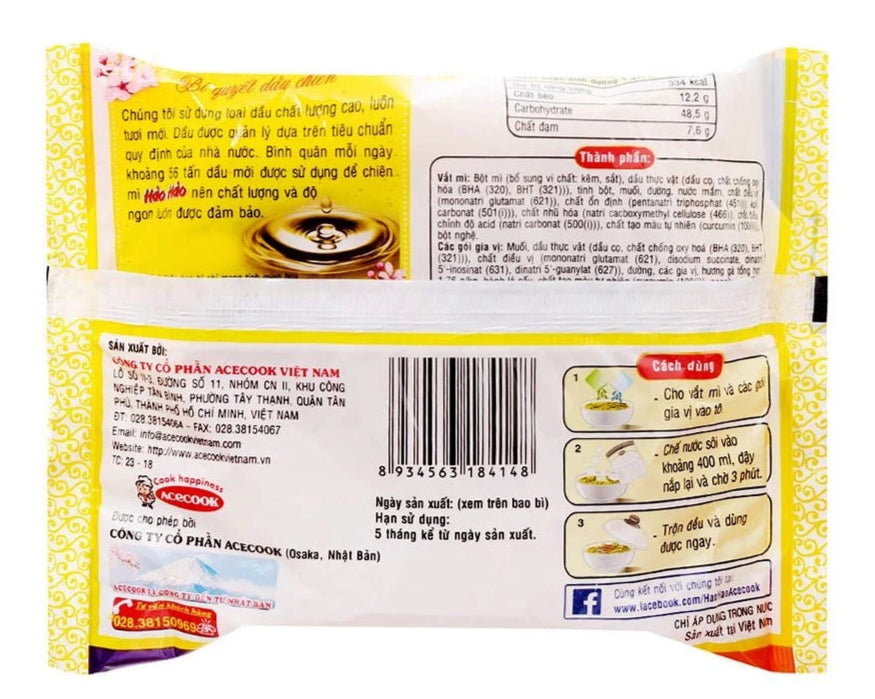 Acecook Hao Hao Chicken Instant Noodles 74g