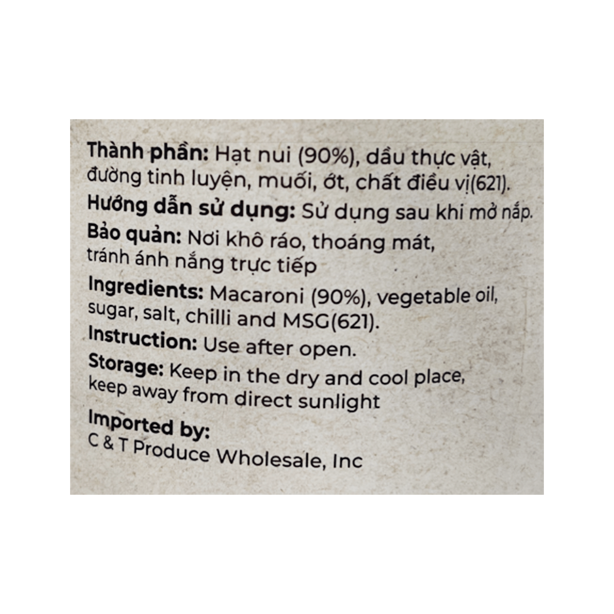 CT Choice Crispy Fried Macaroni 200g - A&E Foodstore