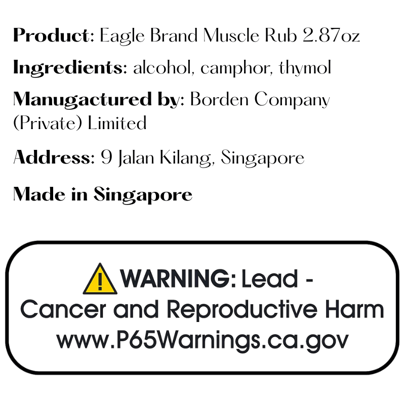 Eagle Brand Muscle Rub 2.87oz - A&E Foodstore