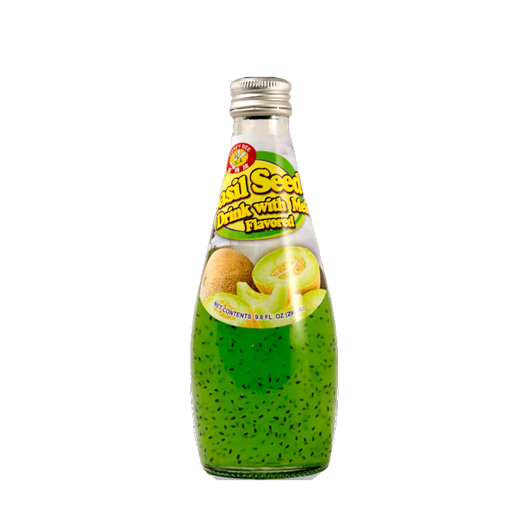 Honey Bee Basil Seed Melon Flavored Drink 9.8oz - A&E Foodstore