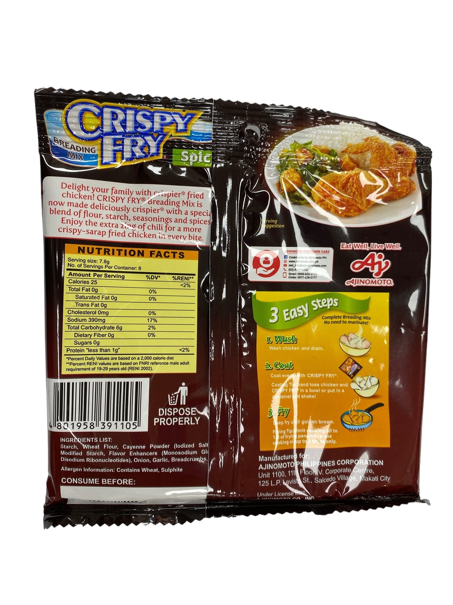 Ajinomoto Crispy Fry Breading Mix Spicy 2.19oz
