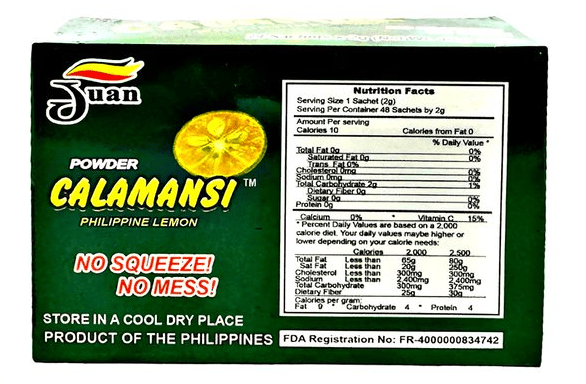 Juan Powder Calamansi Philippine Lemon 1.69oz - A&E Foodstore
