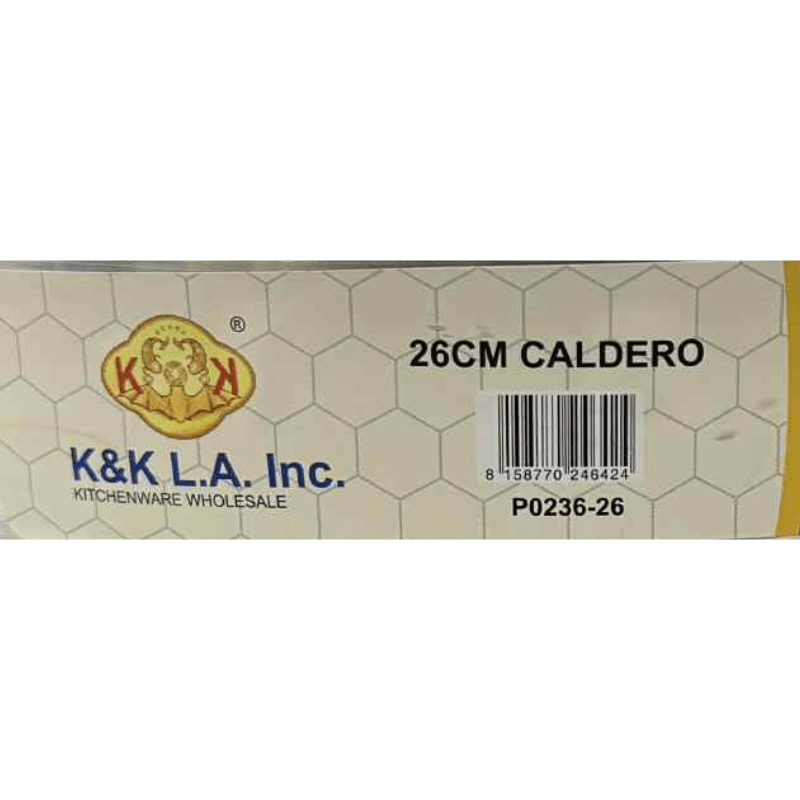 K&K Aluminum Caldero Pot 26cm - A&E Foodstore