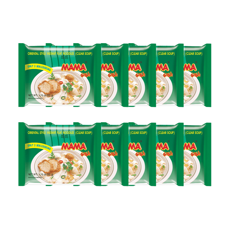 MAMA Noodles Flat Clear Soup Instant Rice Noodles Delicious Thai Flavors - A&E Foodstore