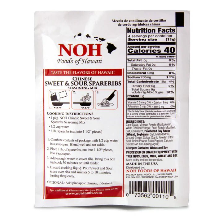 NOH - Chinese Sweet & Sour Spareribs Seasoning Mix 1.5 oz - A&E Foodstore