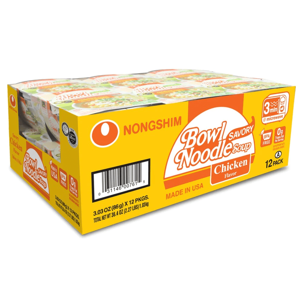 NongShim Bowl Noodles, Savory Chicken Noodle Soup - A&E Foodstore